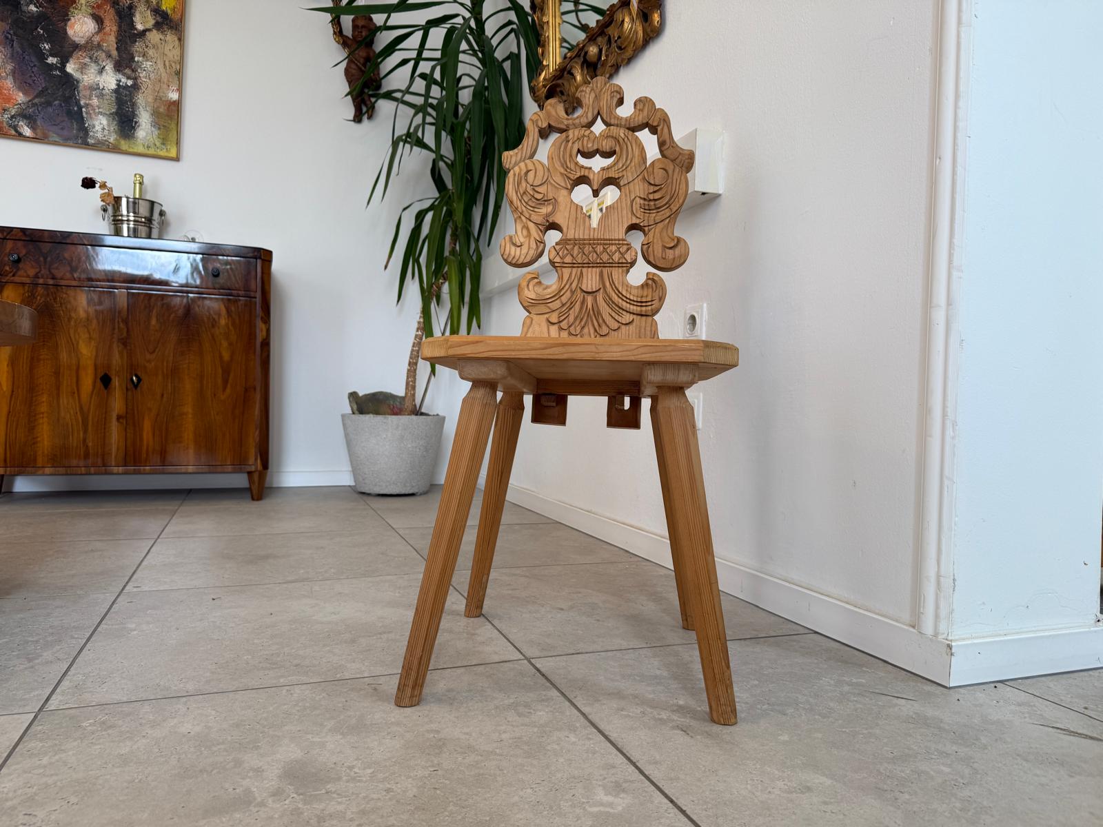 Uriger Bauernsessel Sessel Brettstuhl Beschnitzt G1890