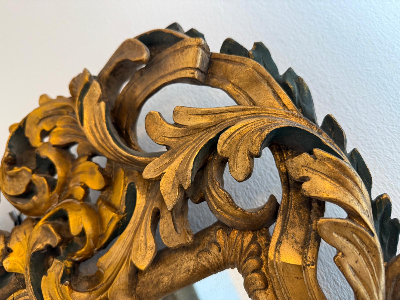 SALE Florentiner Spiegel Akanthusblattschnitzkunst Holzschnitzerei G2173
