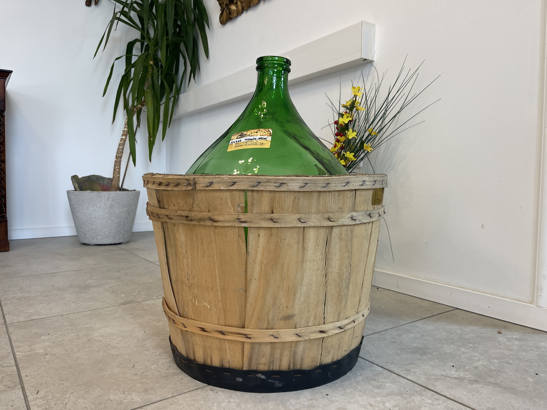 IMG_4295 Alte Ballonflasche Weinballon, Gärballon, Glasballon, 25 Liter, A4711