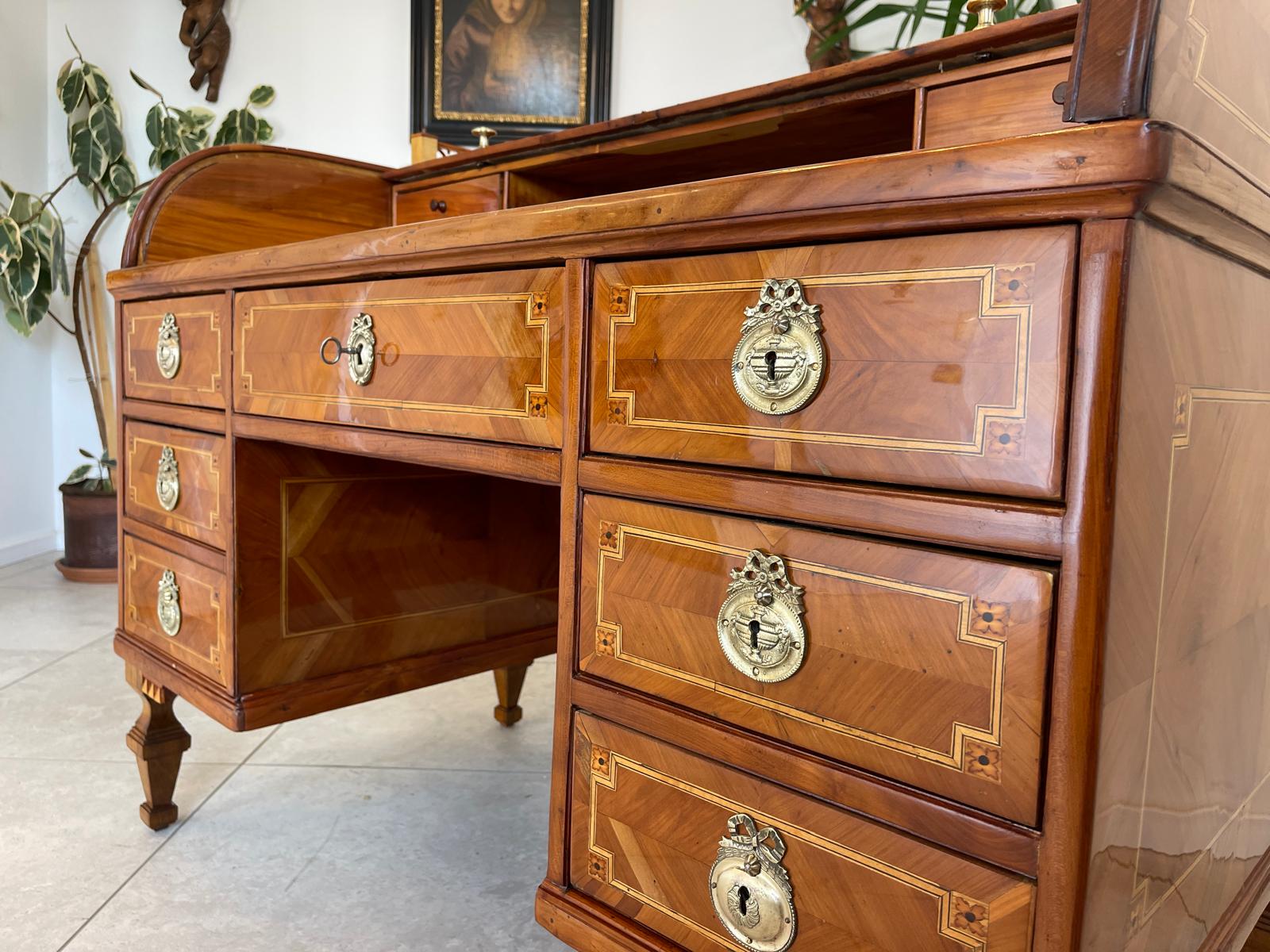 Sale restaurierter Josefinischer Rolladen Sekretär / Schreibtisch Klassizismus Antiquität G1130