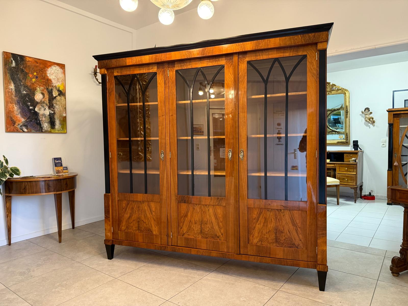 SALE Restaurierte Biedermeier Vitrine Bücherschrank ANTIQUITÄT G2352