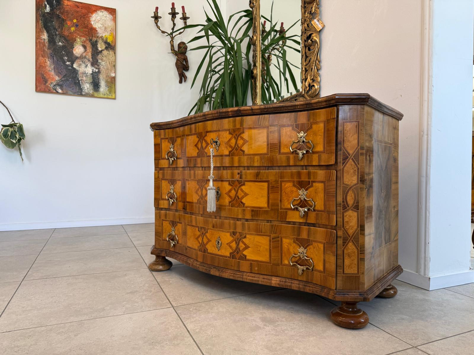 Barockkommode Original Nussfurniert Antiquität Restauriert D2601