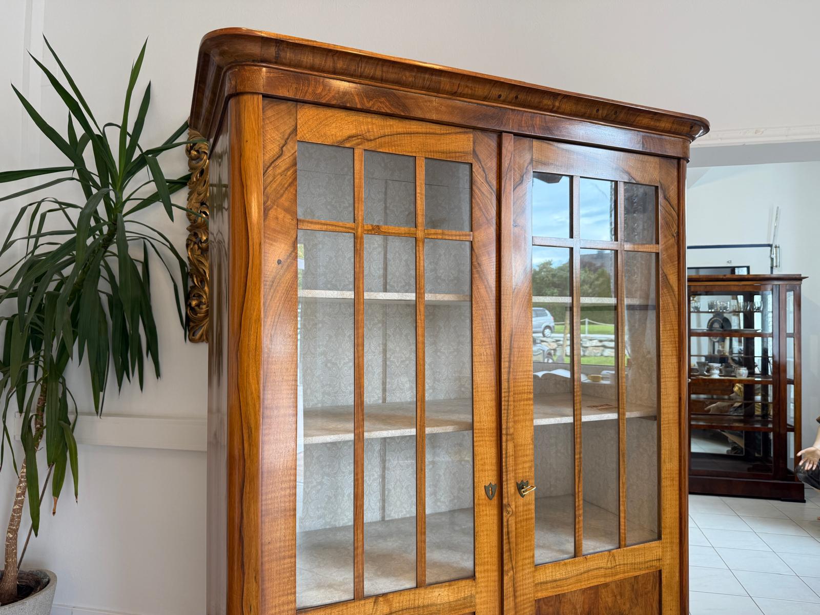 Originale Biedermeier Vitrine Bücherschrank Glasschrank G2102