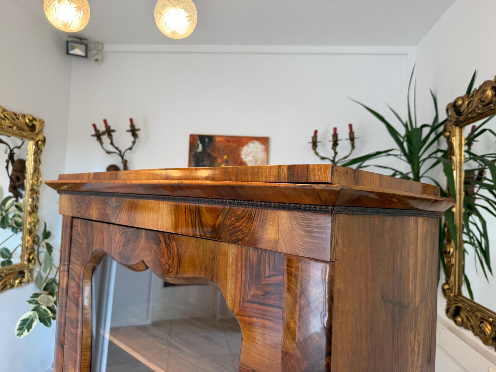 Antike Antiquität Spät Biedermeier Vitrine Bücherschrank Antiquität D1189