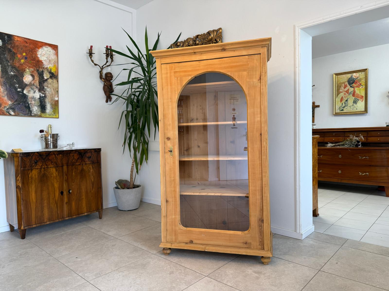 Originale Gründerzeit Bauernvitrine Bauernschrank Bauernvitrine G1940