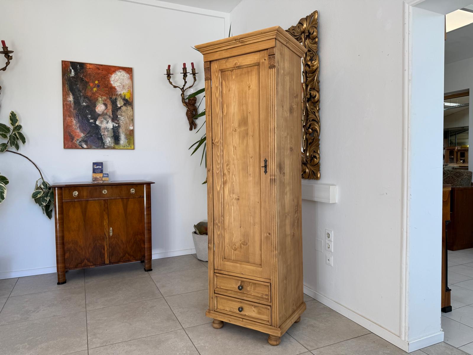  1 türiger Bauernschrank Naturholzschrank Weichholz Naturholzkasten D2347