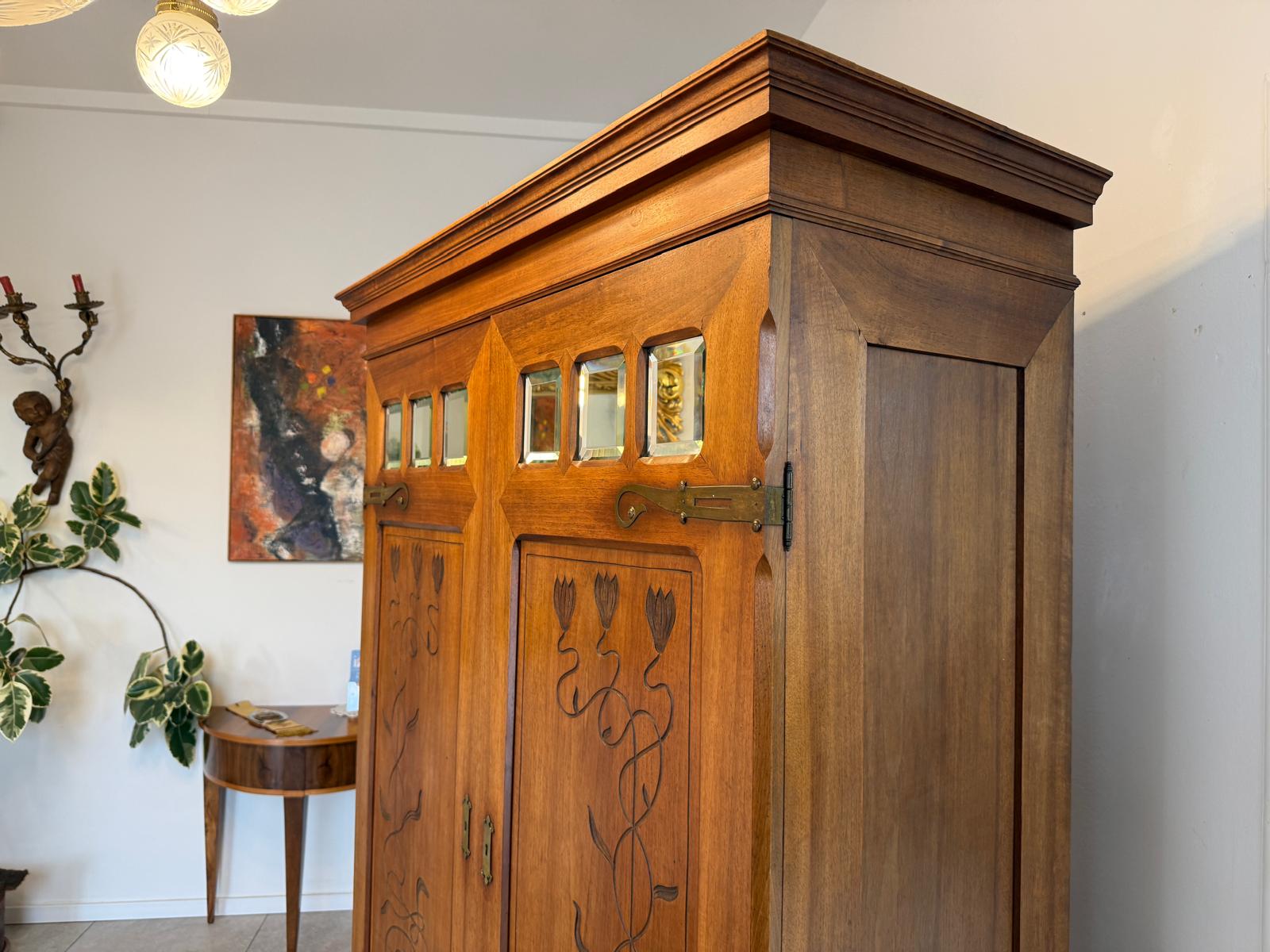 Sale Originaler Jugendstil Kleiderschrank Kasten Antiquität G2208