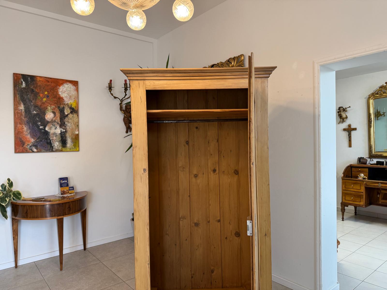 Restaurierter Biedermeier Bauernschrank Naturholzschrank G2206