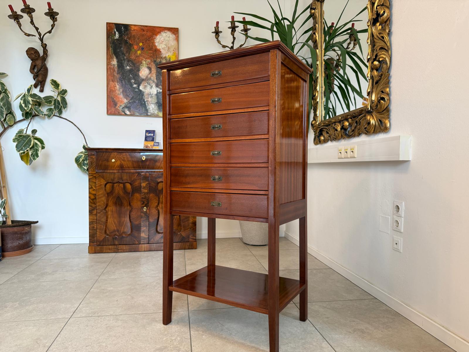 Jugendstil Aktenschrank Büroschrank restauriert Eichenholz D2476