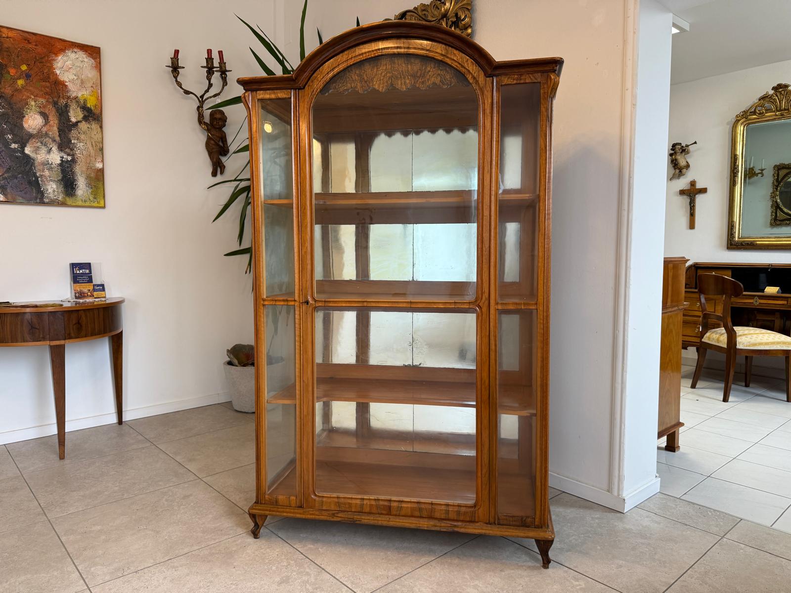 SALE Originale Spätbiedermeier Vitrine Bücherschrank Sammlervitrine Antiquität G2252