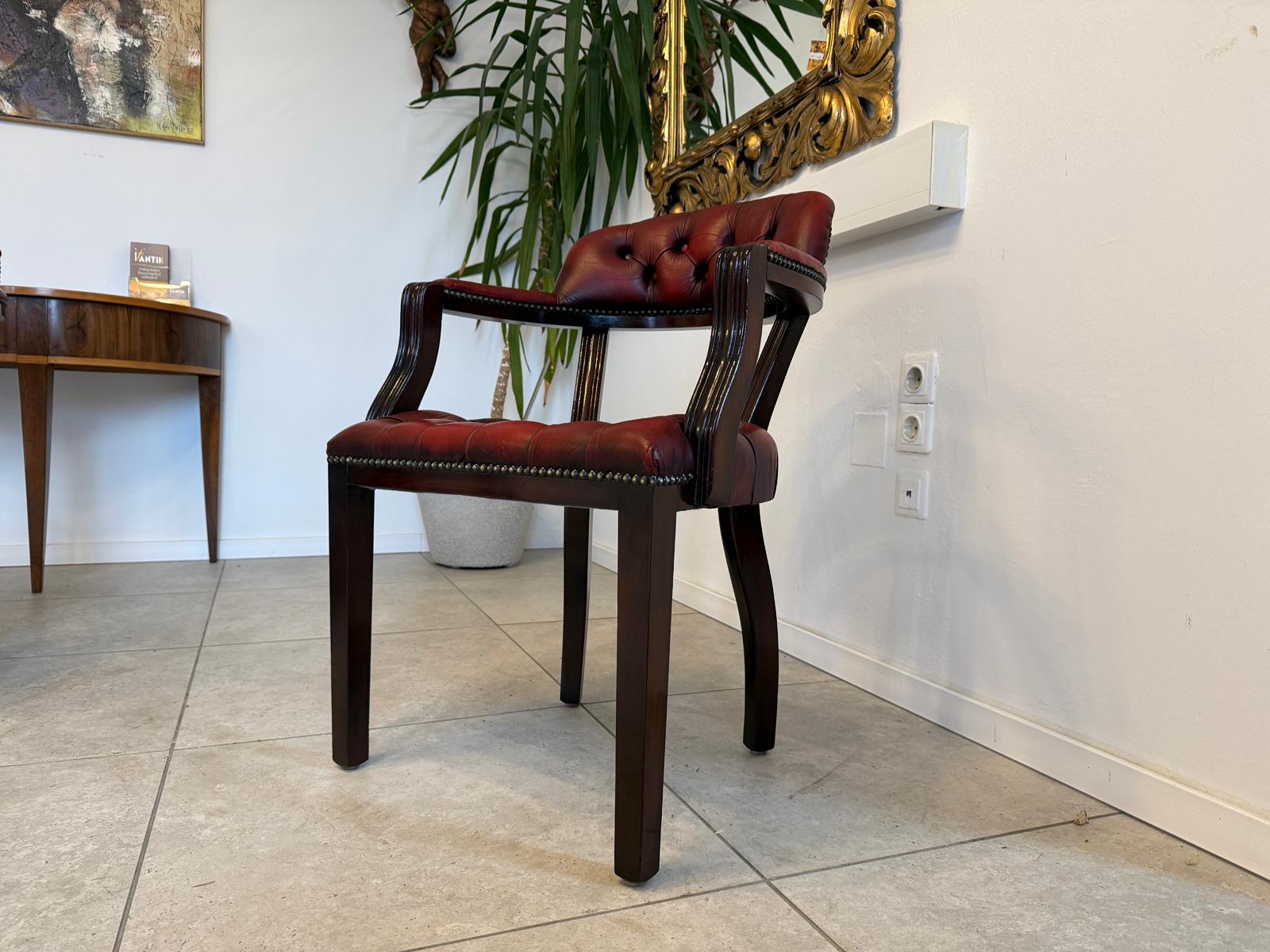 Chesterfield Fauteuill Ledersofa Clubfauteuil Ledersessel  1 Stück D1093