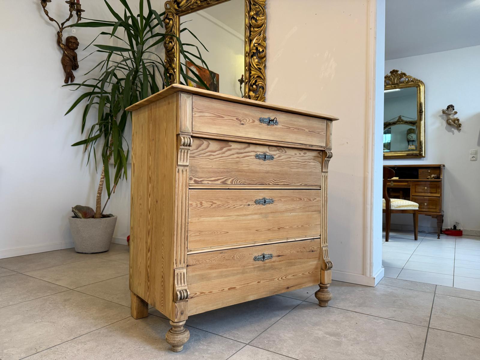 Bäuerliche 4 Ladenkommode Ladenschrank Vollholz Gründerzeit G2332