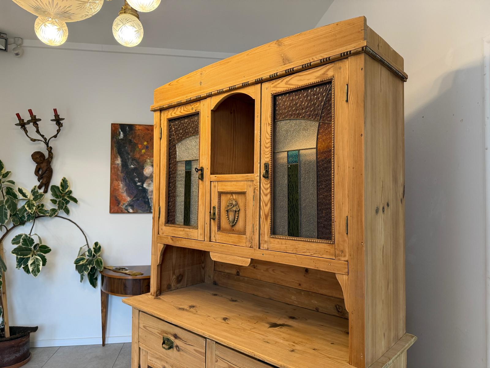 Originale Jugendstil Küchenbuffet Küchenschrank Küchenkredenz G2301