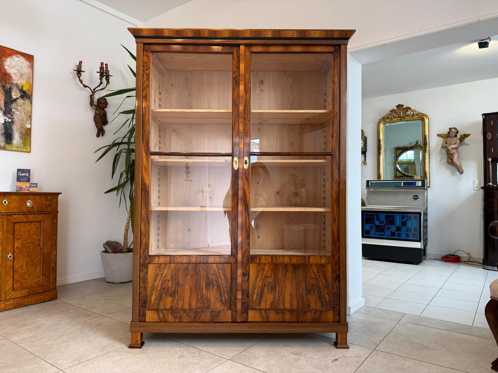 SALE Restaurierte Biedermeier Vitrine Bücherschrank Sammlervitrine Antiquität D1200
