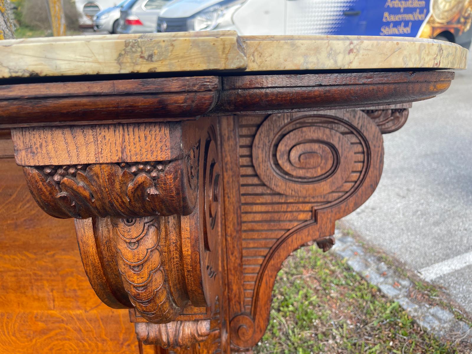 Originale Grosse Historismus Konsole Konsule Podest Antiquität G1355