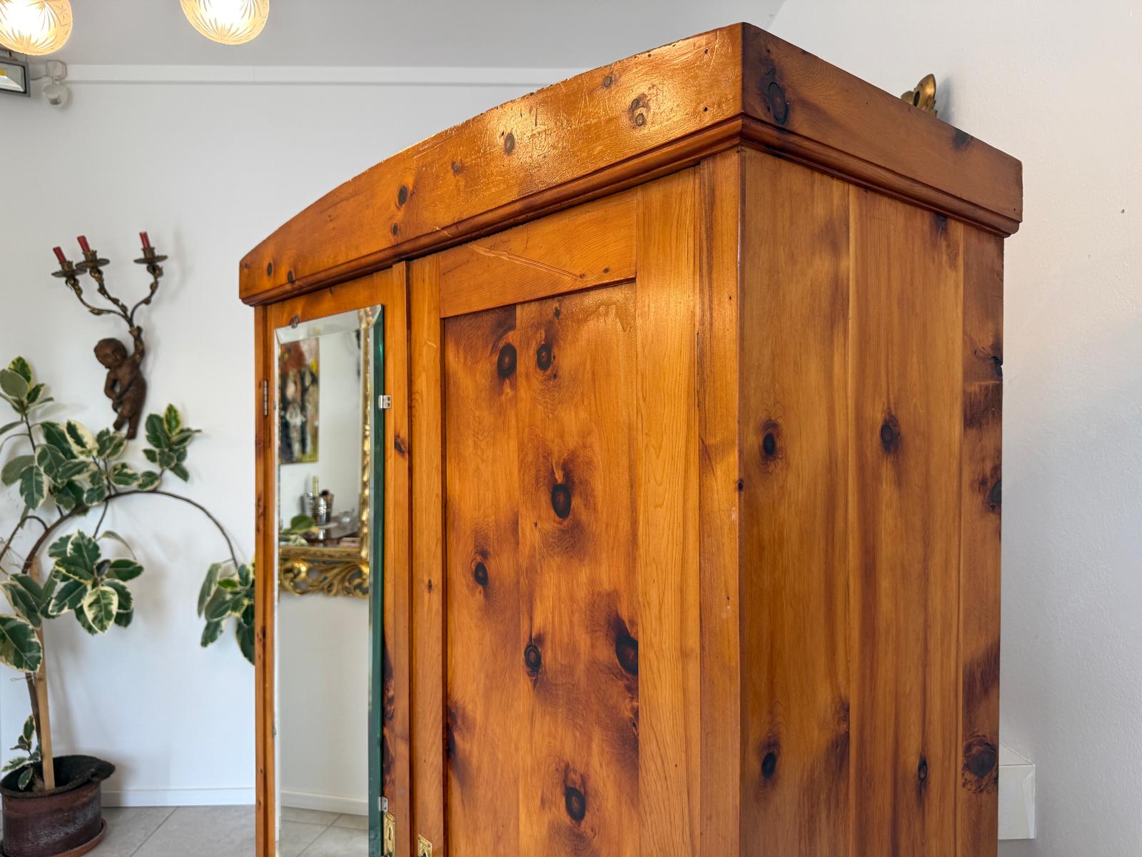 Zirbenholz Schrank Kasten Bauerschrank Kleiderkasten Spiegelschrank G1882