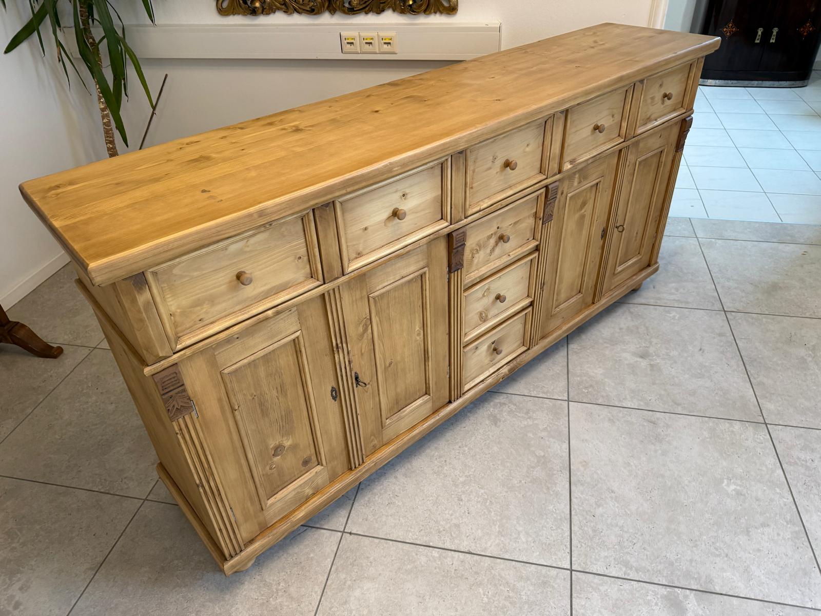 Massiver antiker Apothekenschrank 8 Ladenkommode Bauernmöbel G2361