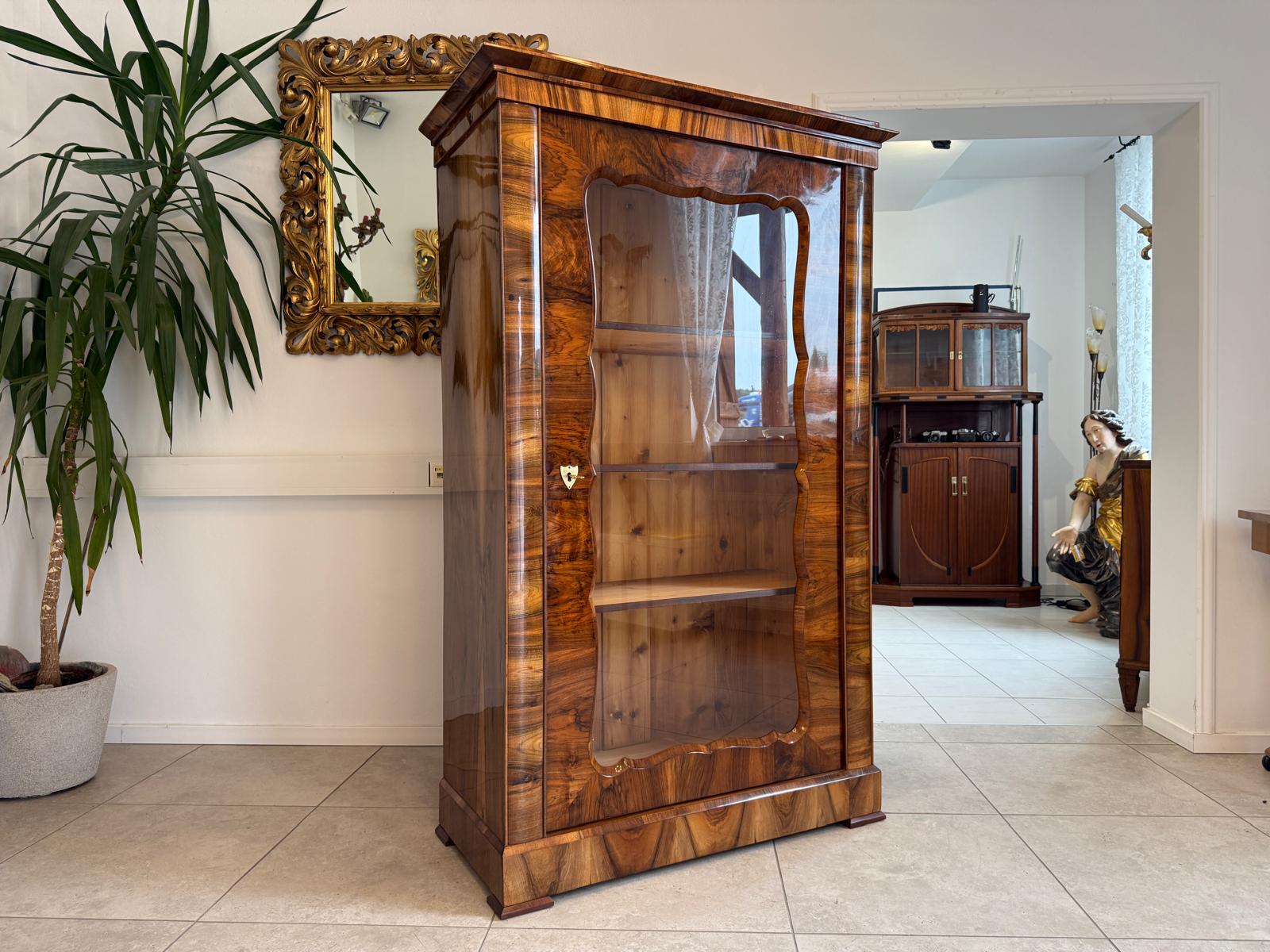 Sale Restauriert Antiquität Biedermeier Vitrine Glasschrank Bücherschrank G2051