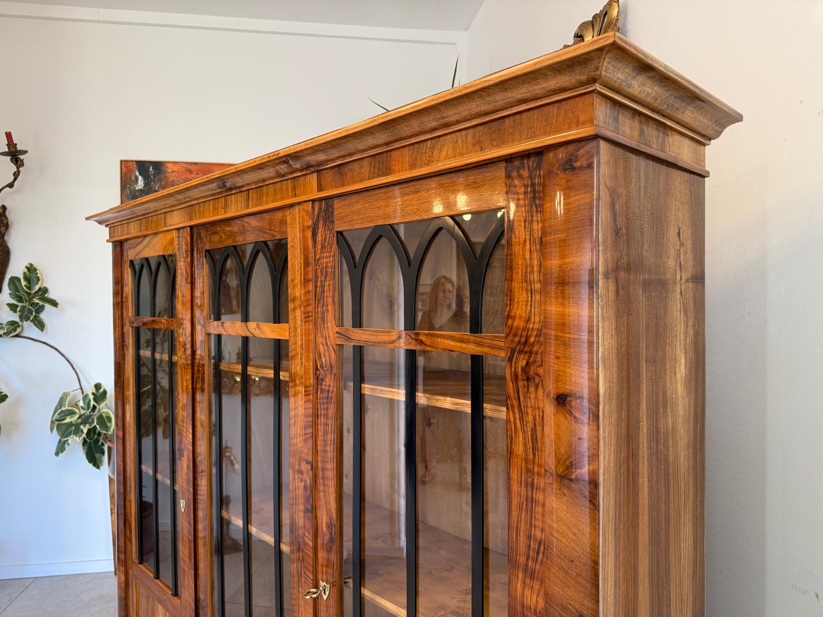 SALE Restaurierte Biedermeier Vitrine Bücherschrank ANTIQUITÄT G2348