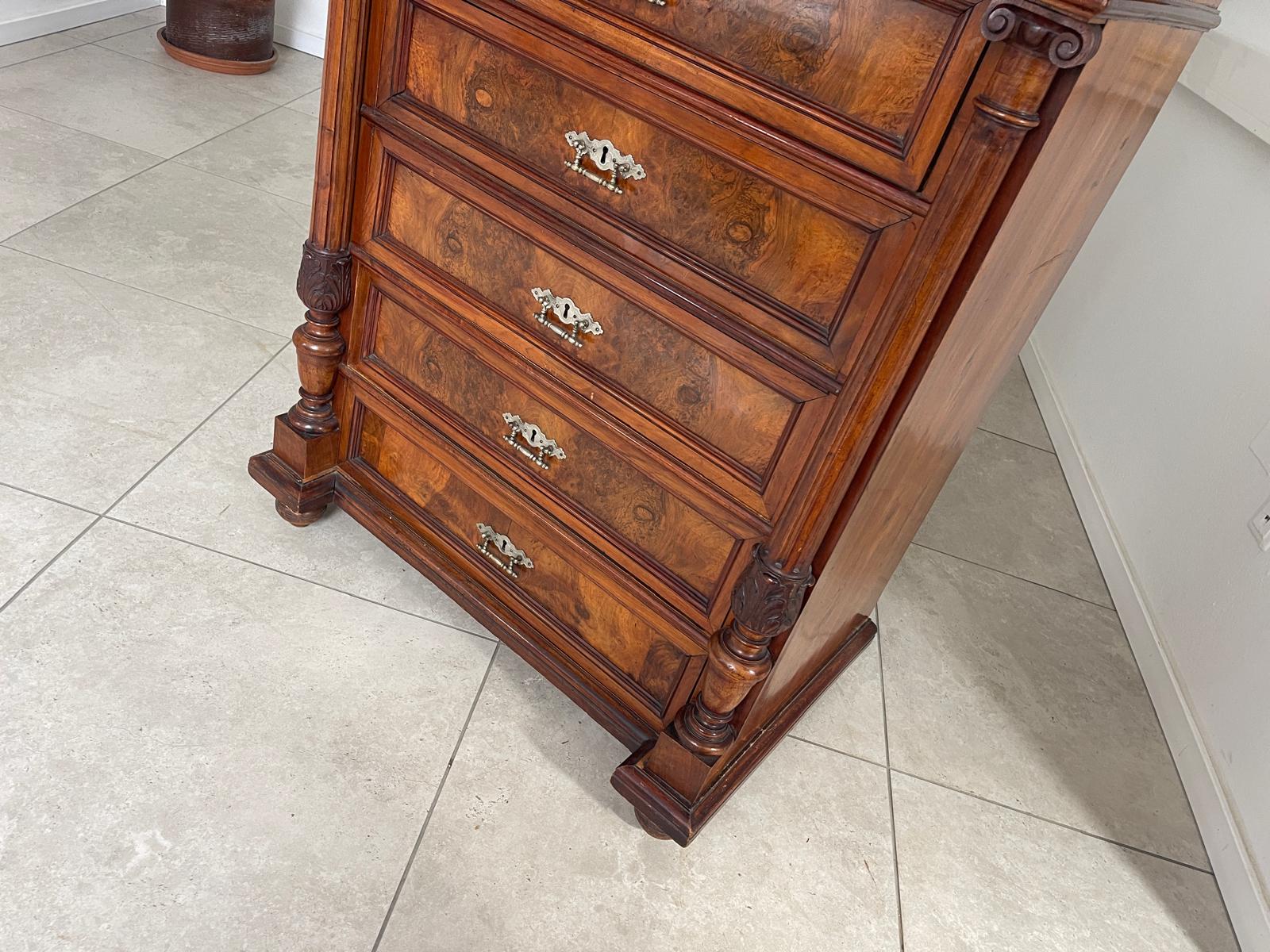 Gründerzeit Wochenkommode Nussholz Ladenschrank G1338