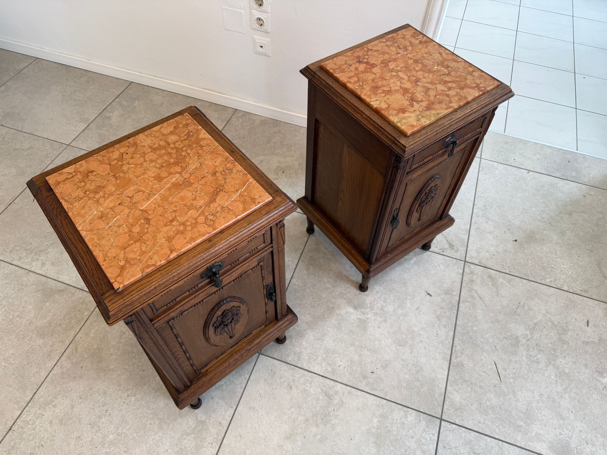 Jugendstil Kasterl Schrankerl Nachtkasterl 2 Stück D2282