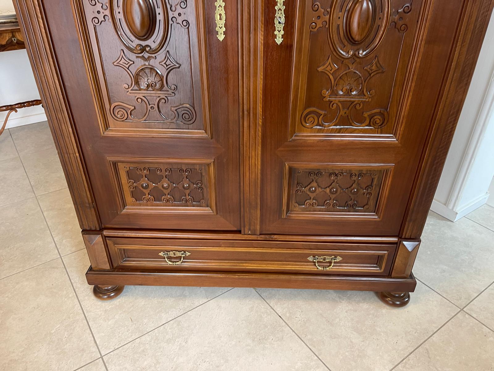 originaler Gründerzeit Schrank Kleiderschrank G1602