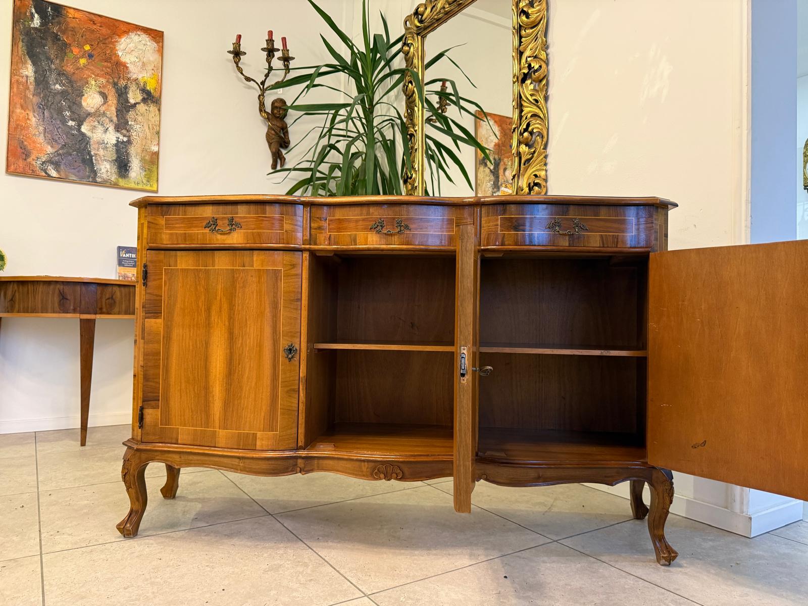 Prächtige Barocke Anrichte Kommode Theke Marketerien D1039