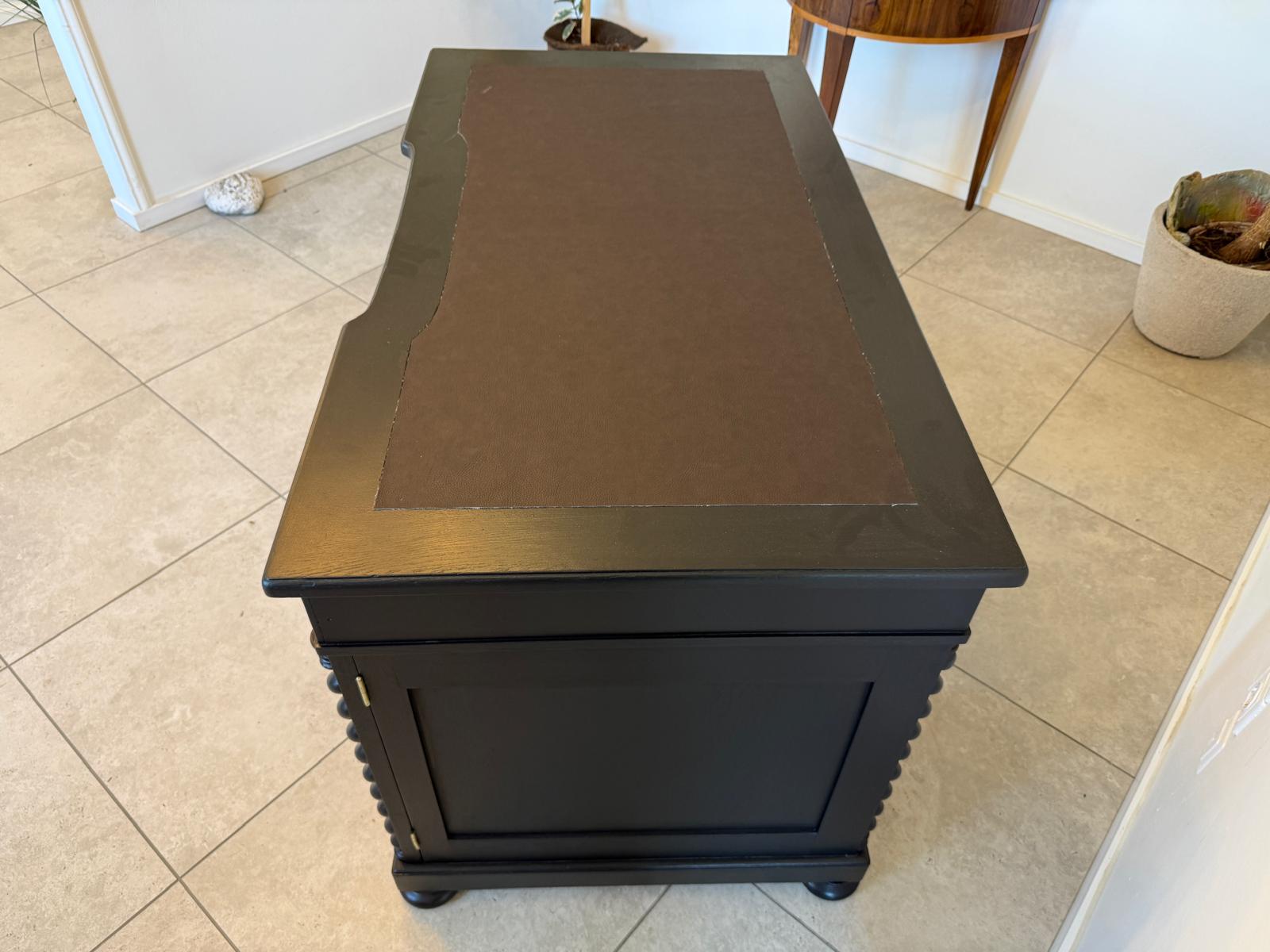 Restaurierter Jugendstil Schreibtisch Sekretär Freisteher Originalstück G2275