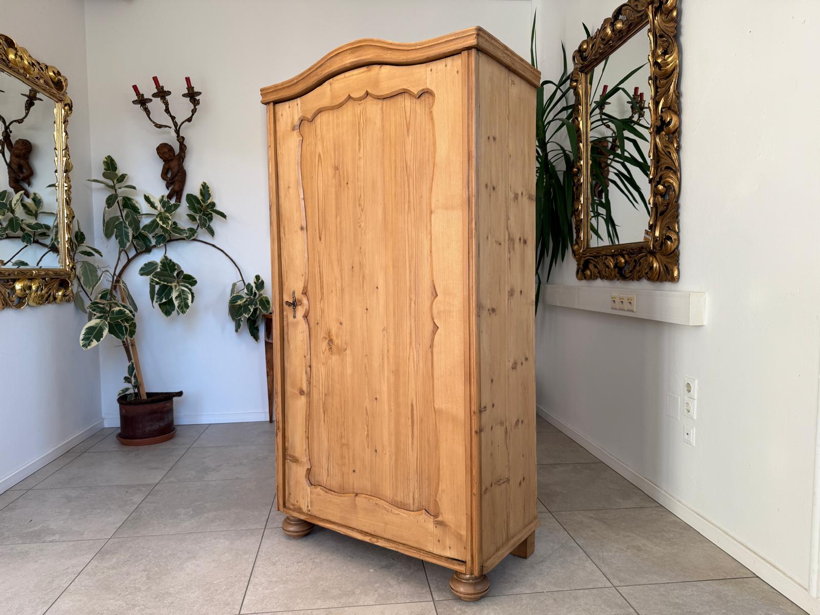 Originaler 1 türiger Bauernschrank Gründerzeit Naturholzschrank G2292