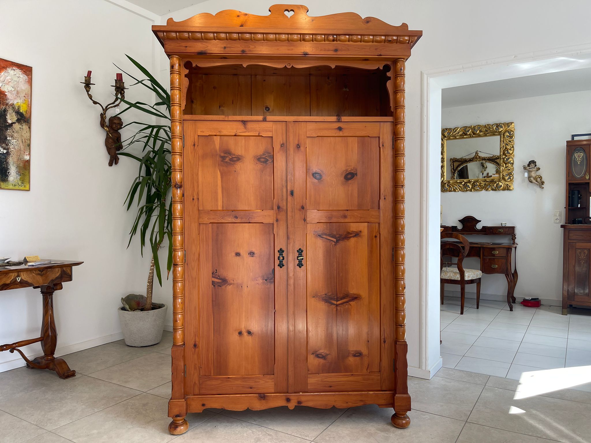 Antiker Zirbenholz Schrank Kasten Bauerschrank Kleiderkasten Bauernkasten G1662