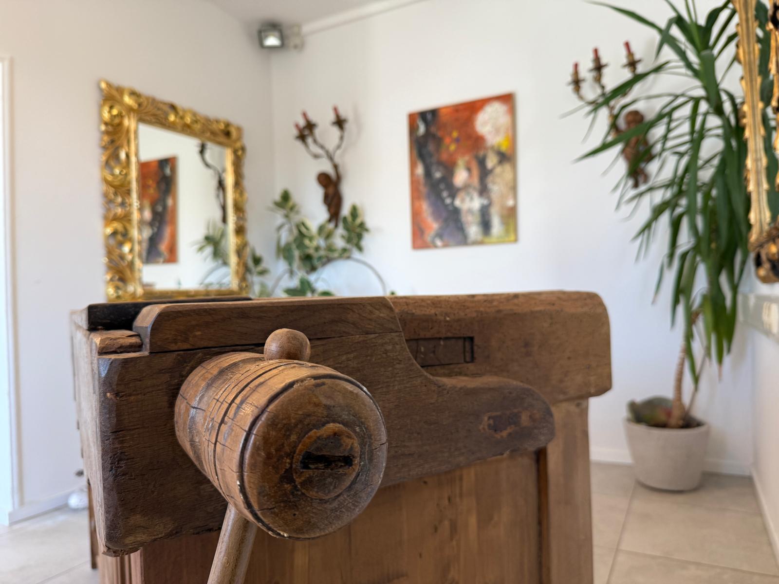 Urige Hobelbank Werkbank Pult Tresen Ladenschrank G2183