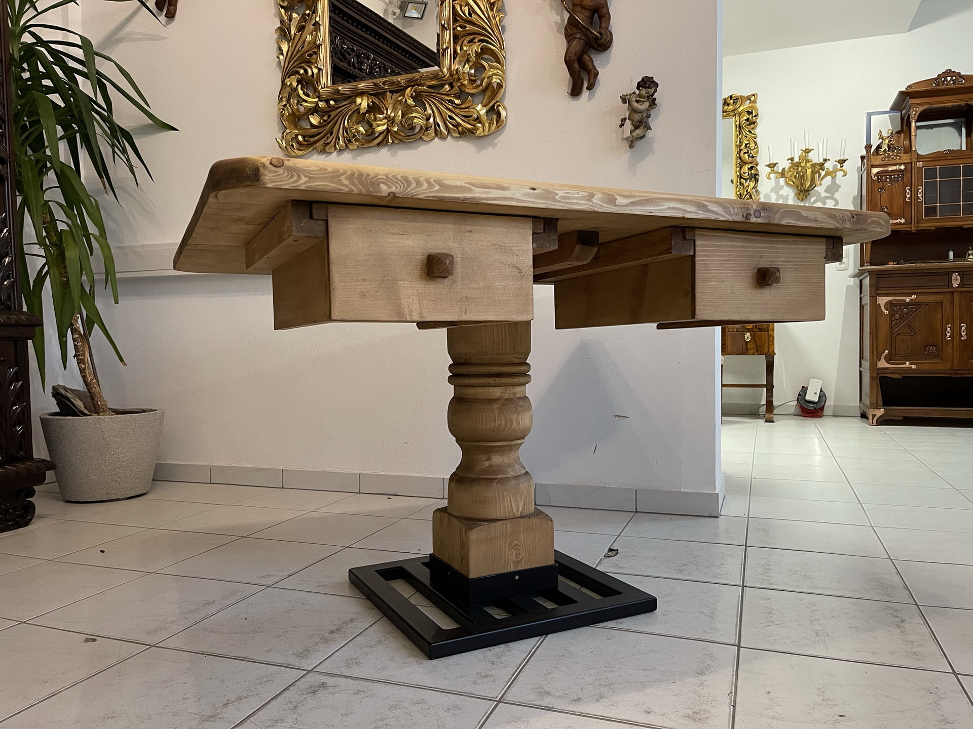 Bäuerlicher Tisch Bauerntisch Massivholzmöbel Modernes Design A3337