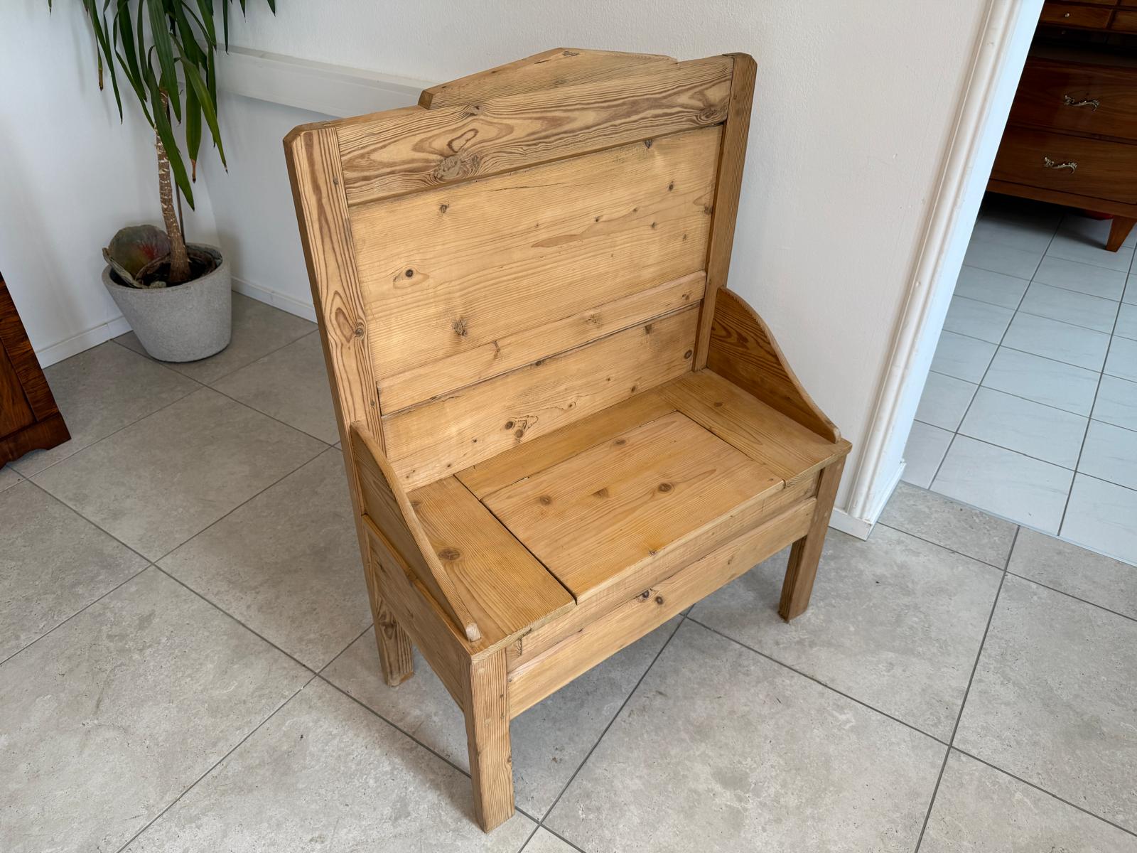 Provinzielle Bäuerliche  Truhenbank Landhausbank Bankerl G1863