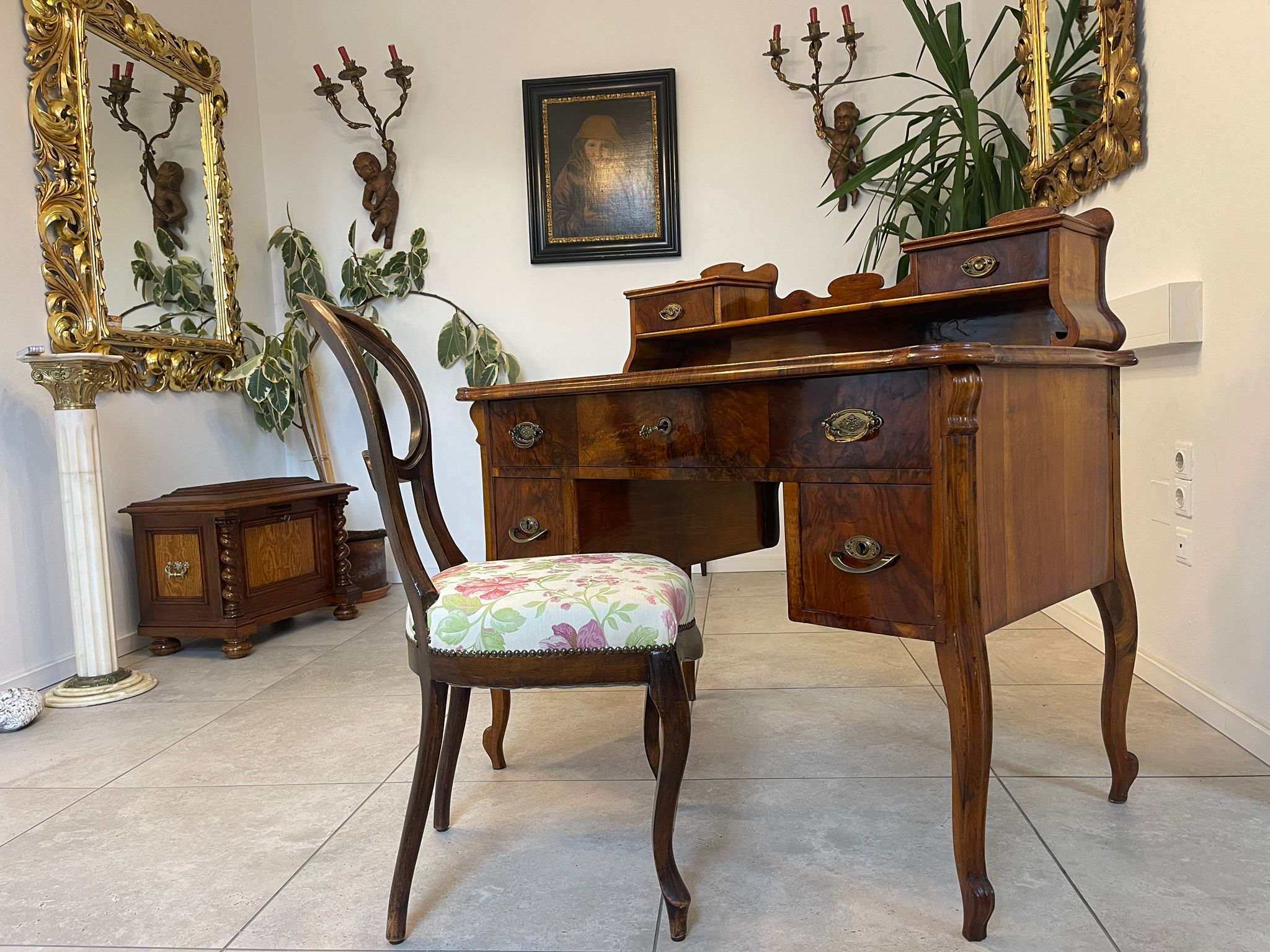 0c64e318-3490-4370-a620-95c2583ac0b6 Sale Spätbiedermeier Schreibtisch Sekretär Original A5069