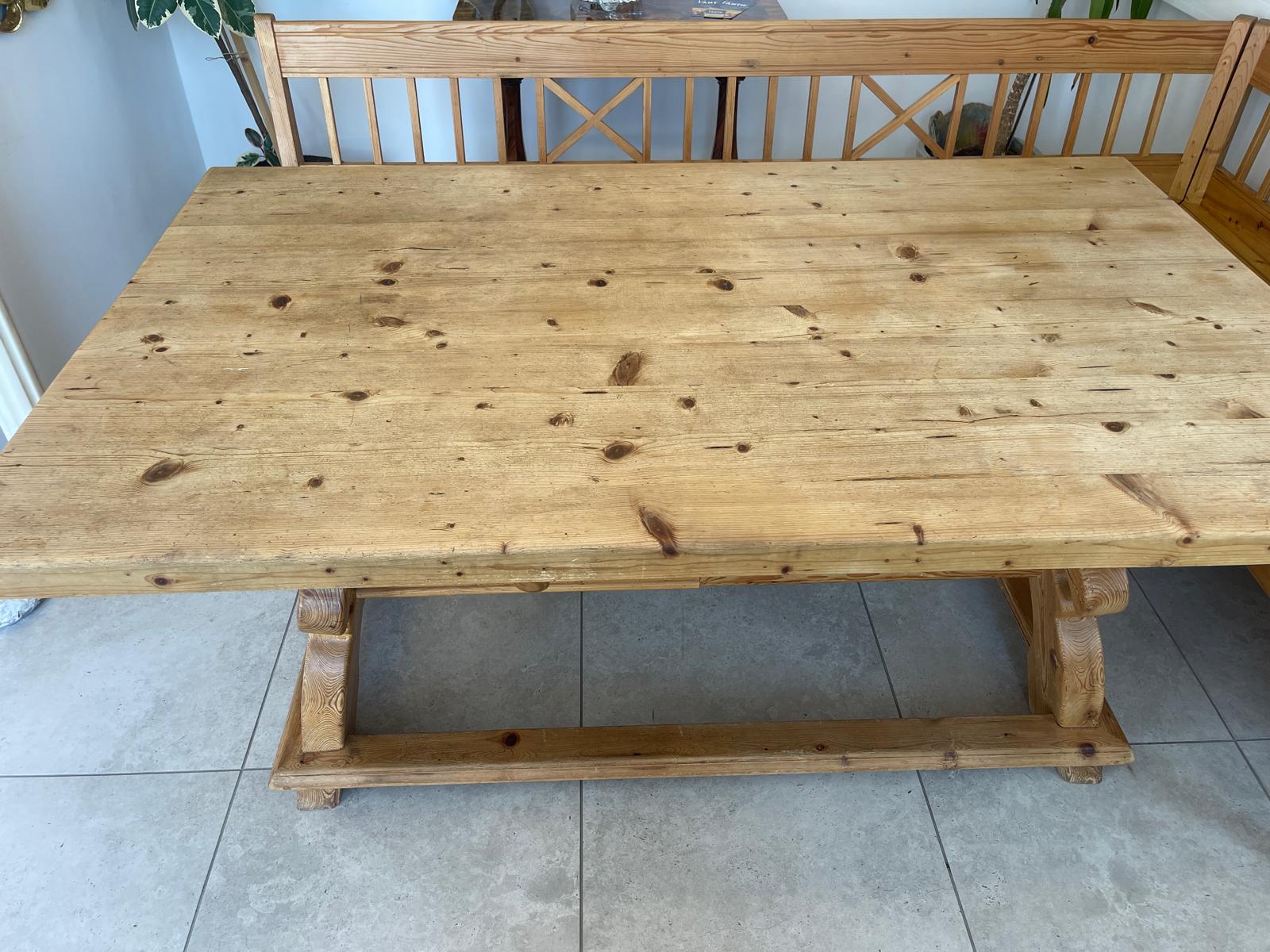 Bäuerliche Bauernsitzgruppe Ensemble Jogltisch Bauernstube Sessel Naturholz Antik G1701-1