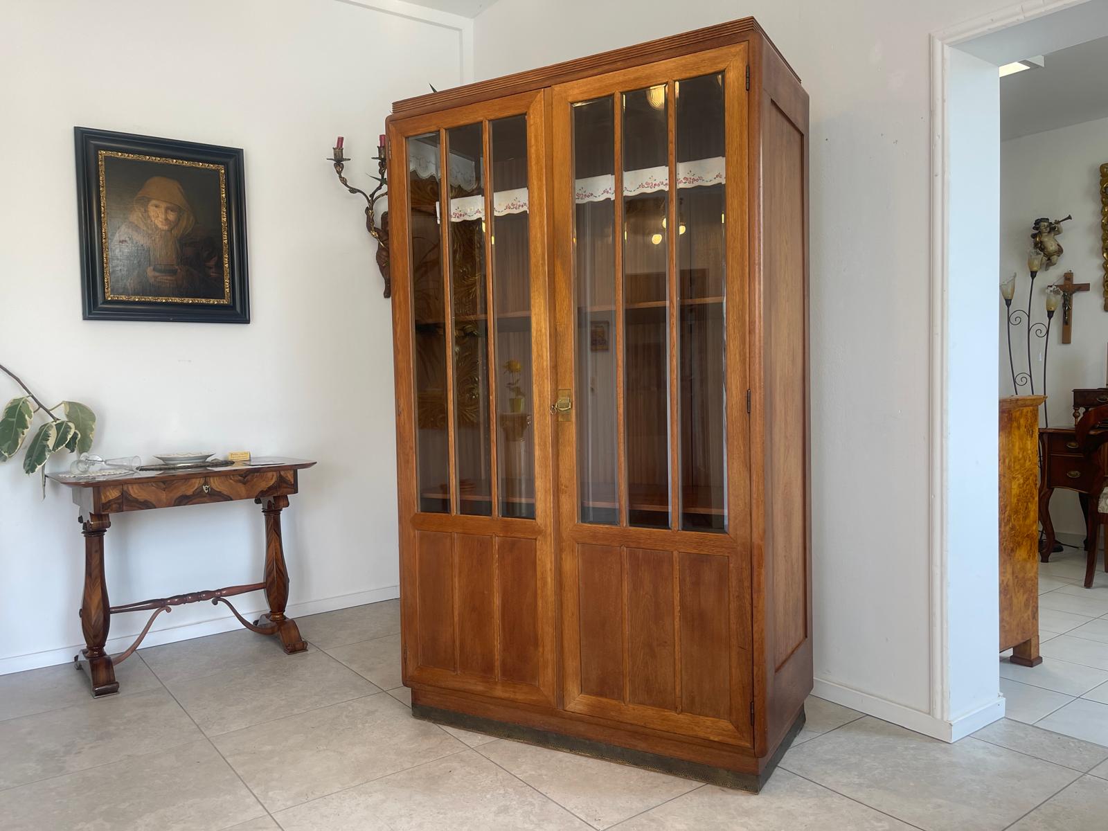 Originale Jugendstil Vitrine Bücherschrank Glasschrank G1600