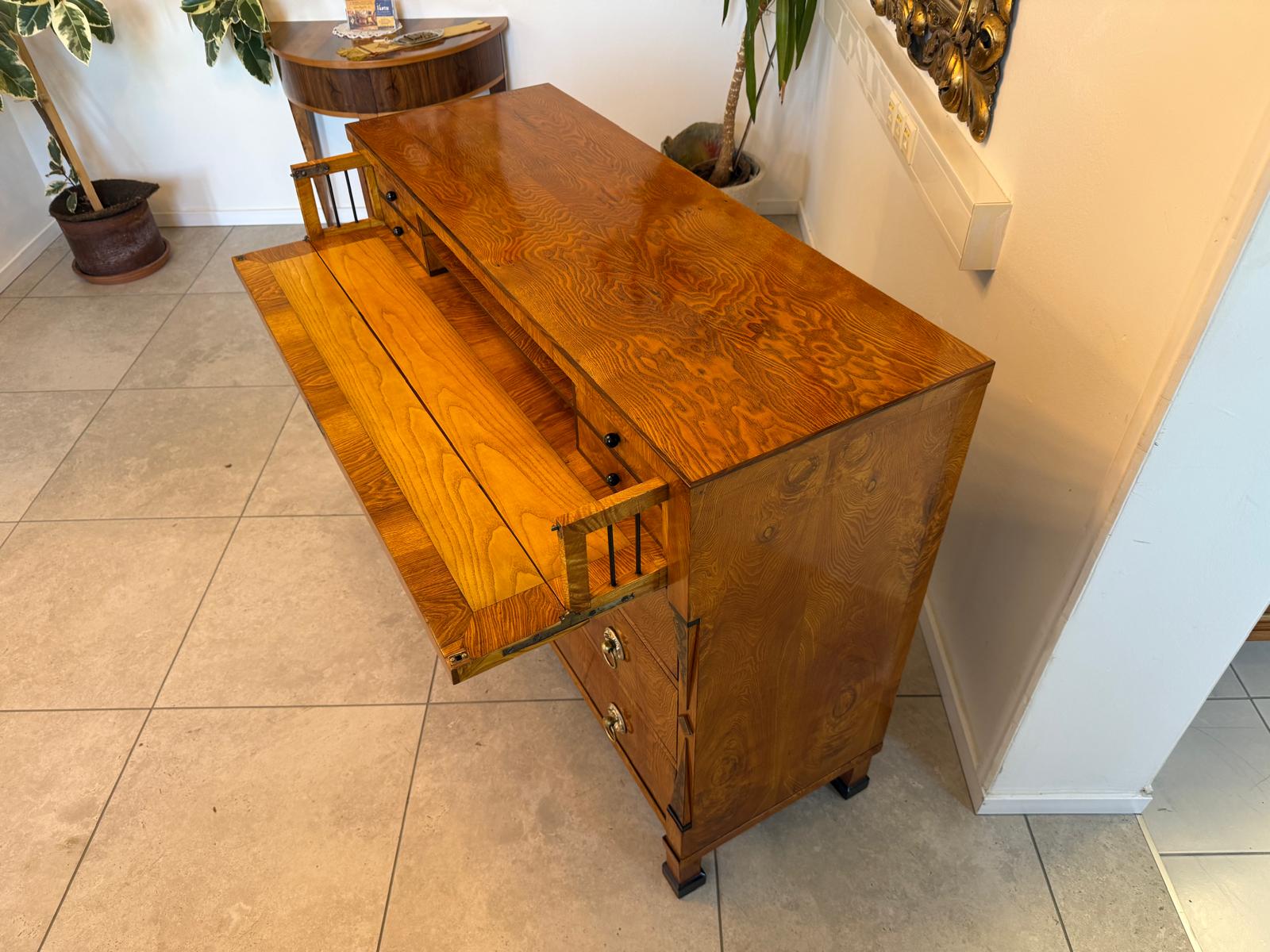 SALE Restaurierte Biedermeier Schreibkommode Eschenholz Antiquität Antikmöbel G2157