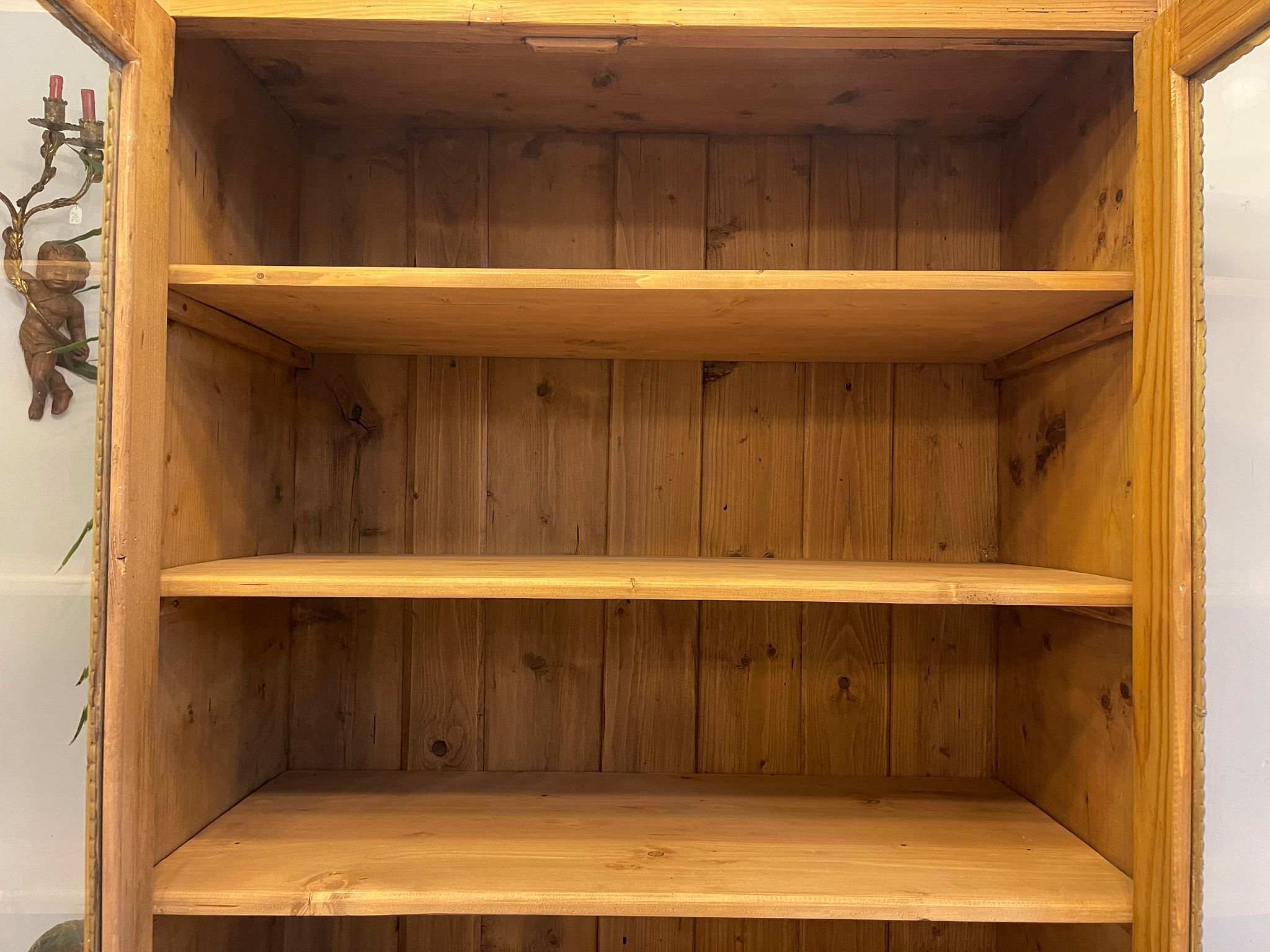 Bäuerliche Vitrine Bauernvitrine Bauernschrank Naturholz Bücherschrank Bauernmöbel A5130