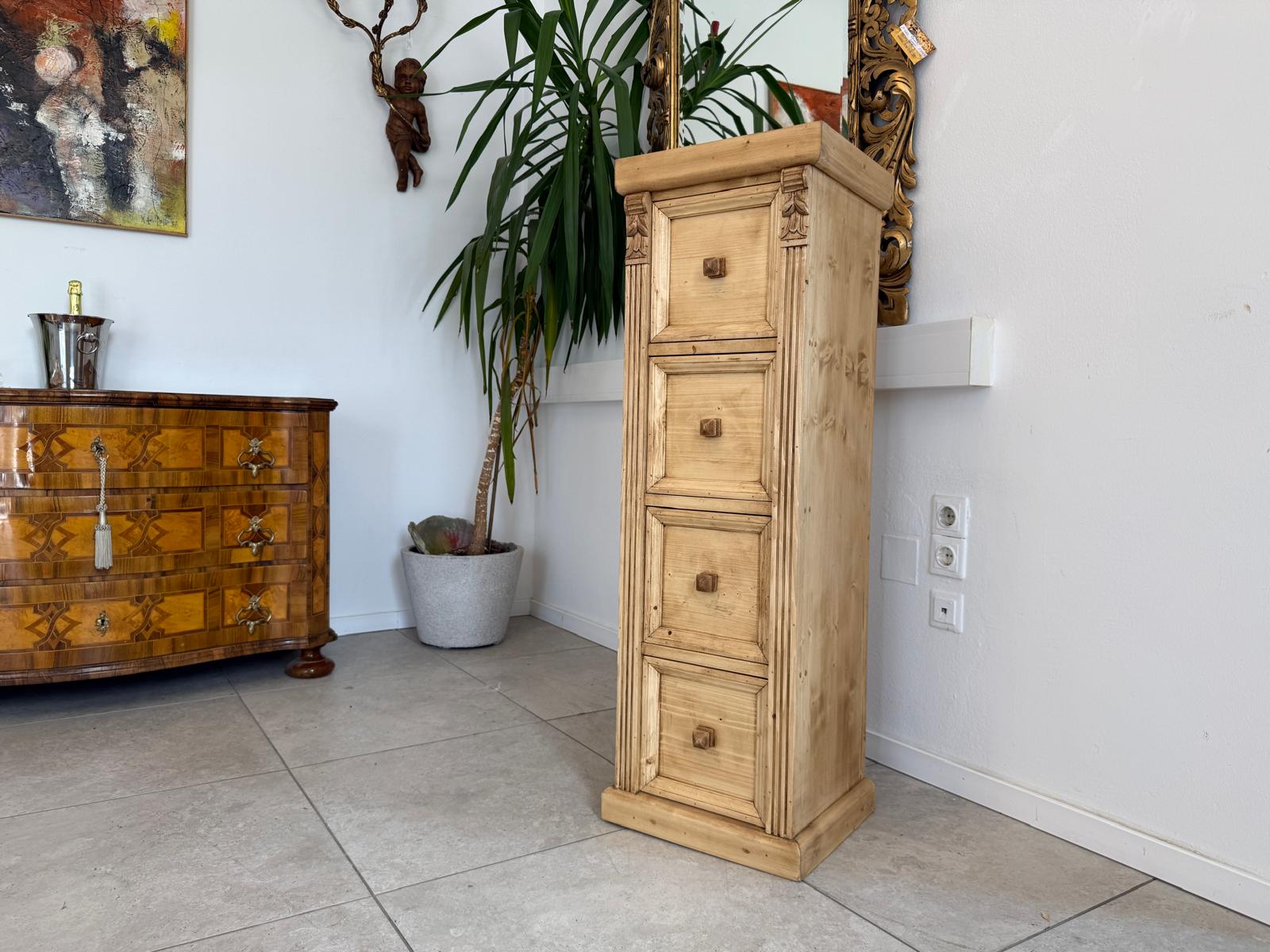 Massivholzkommode Rustikal Fichtenholz Ladenkommode Weichholz D2672