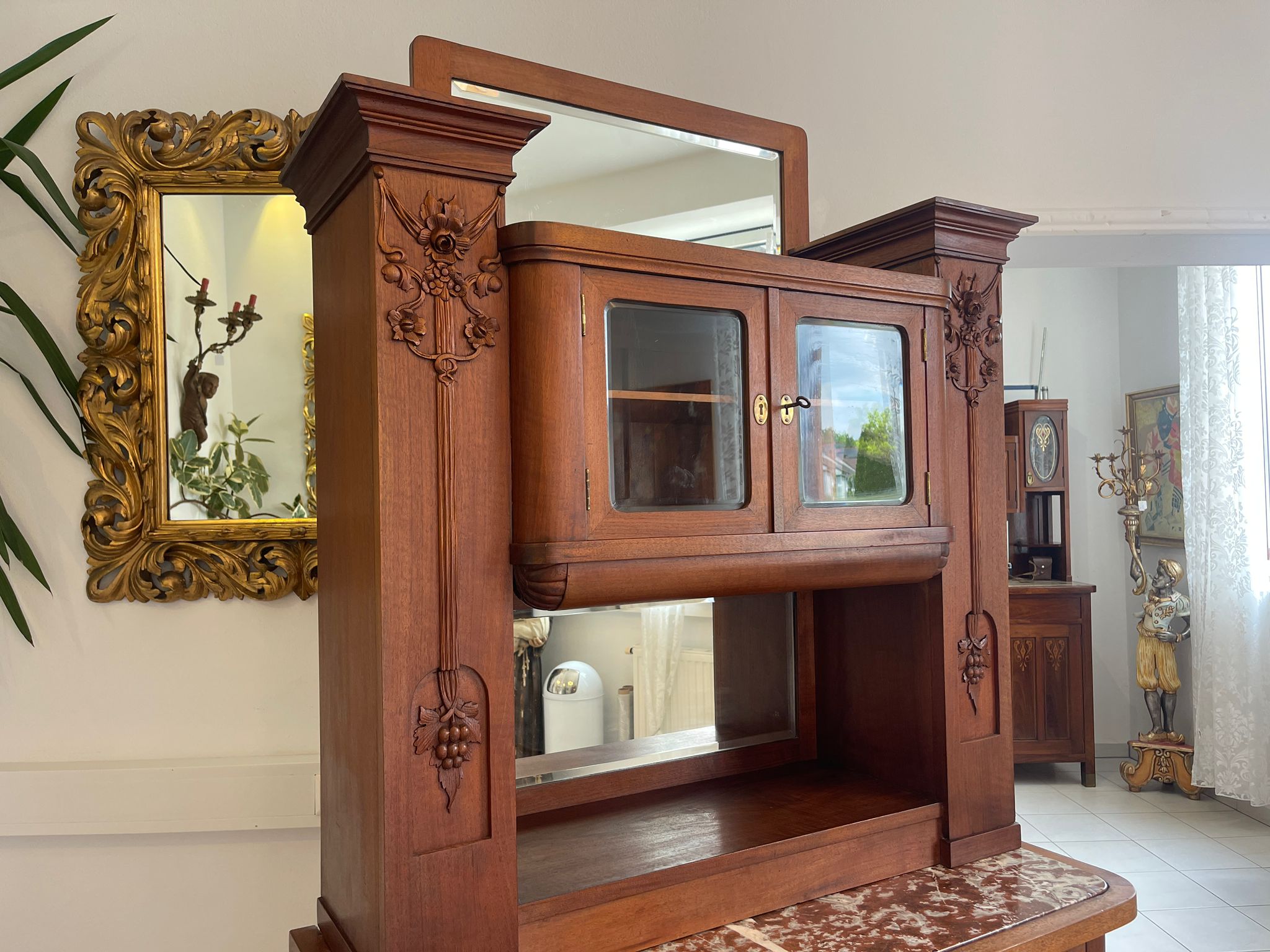 Originale Jugendstil Kredenz Bücherschrank Rudolf Baumgartner G1627