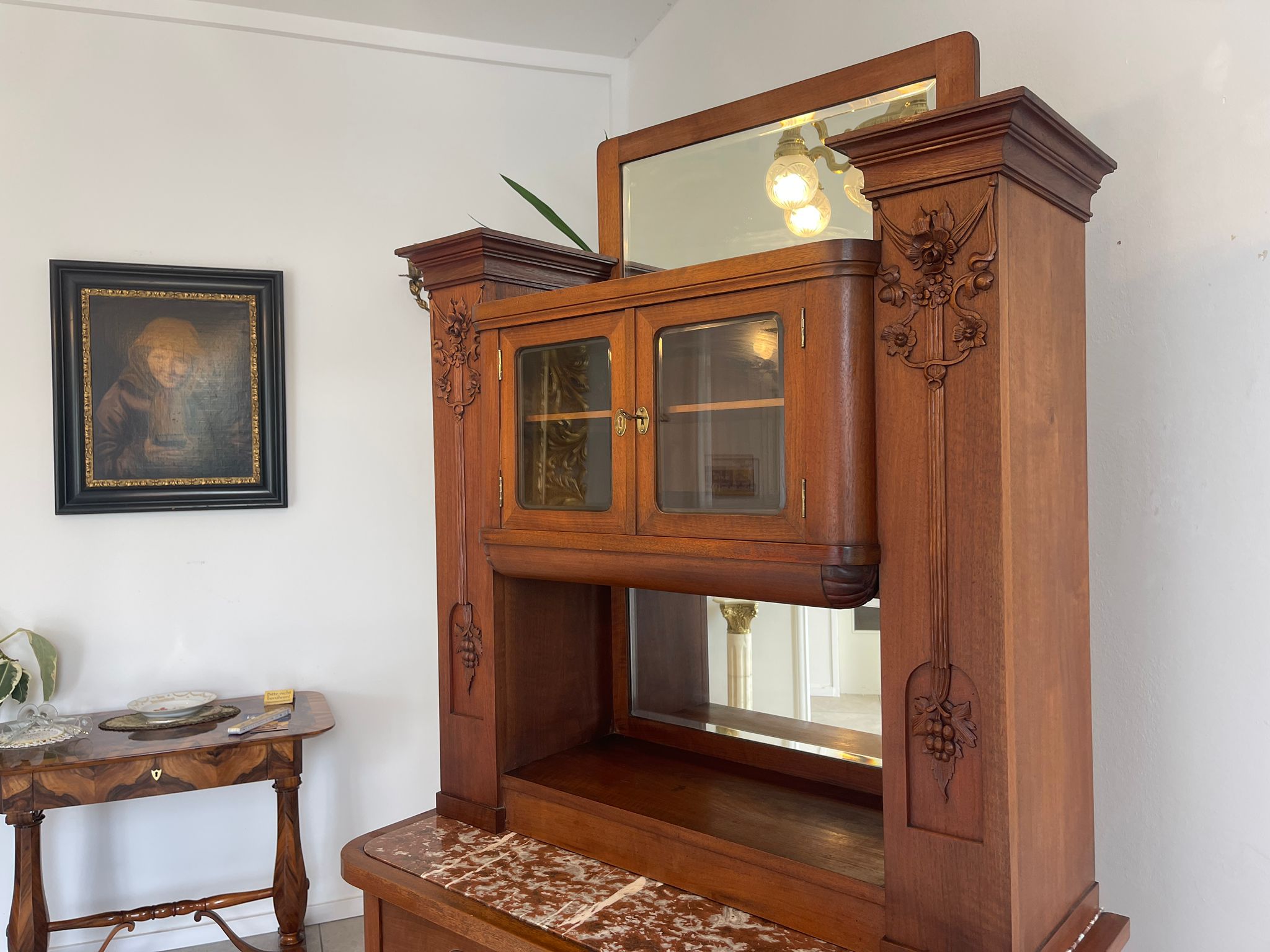 Originale Jugendstil Kredenz Bücherschrank Rudolf Baumgartner G1627
