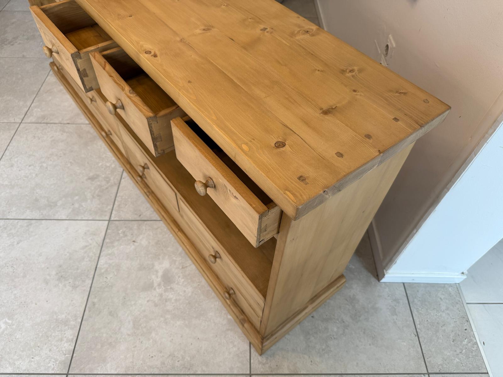 SALE Bäuerliche 12 Laden Kommode Anrichte Sideboard Weichholz G2072