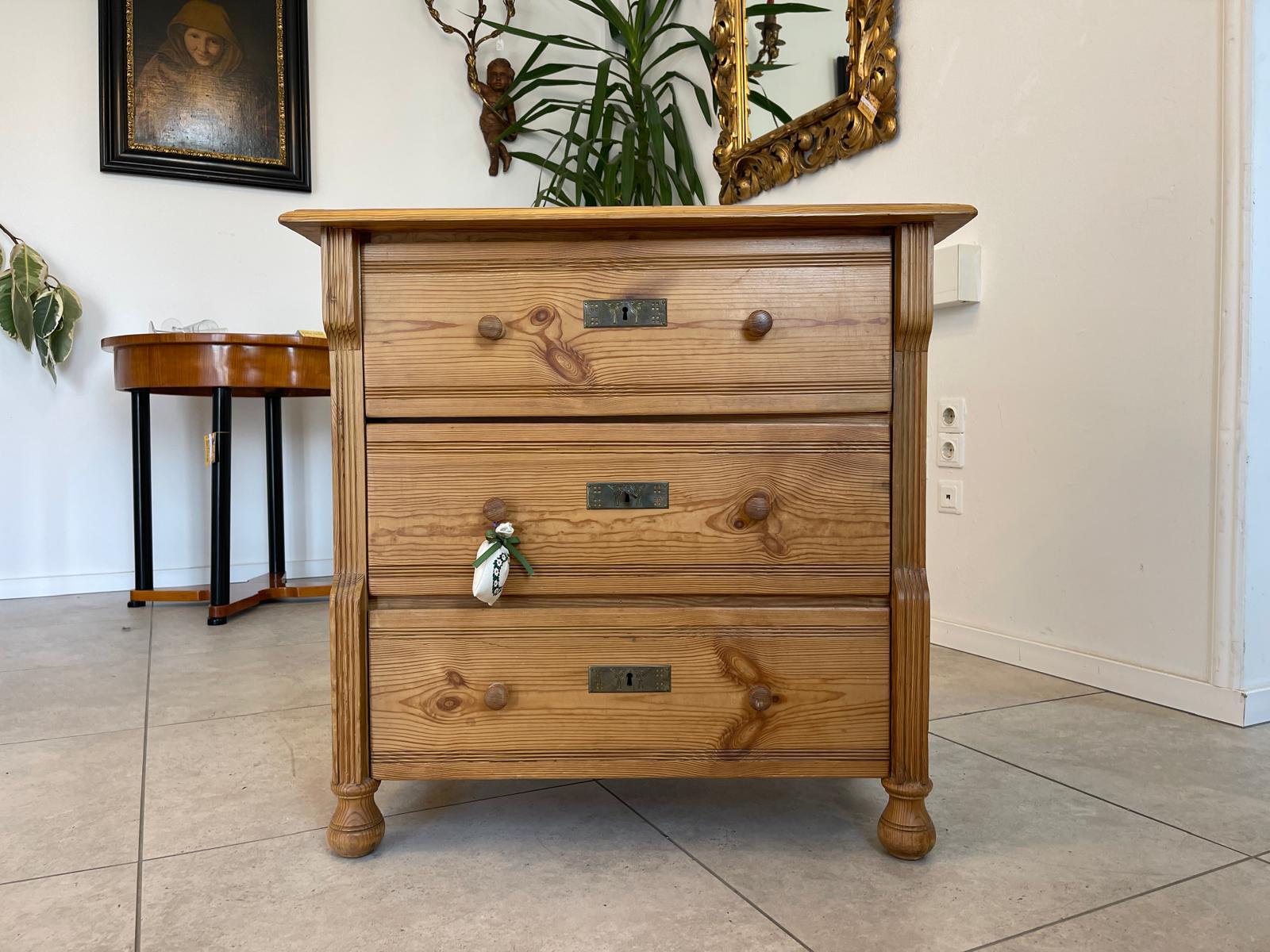 Originale 3 Laden Kommode Gründerzeit Ladenkommode Holzkommode G1195