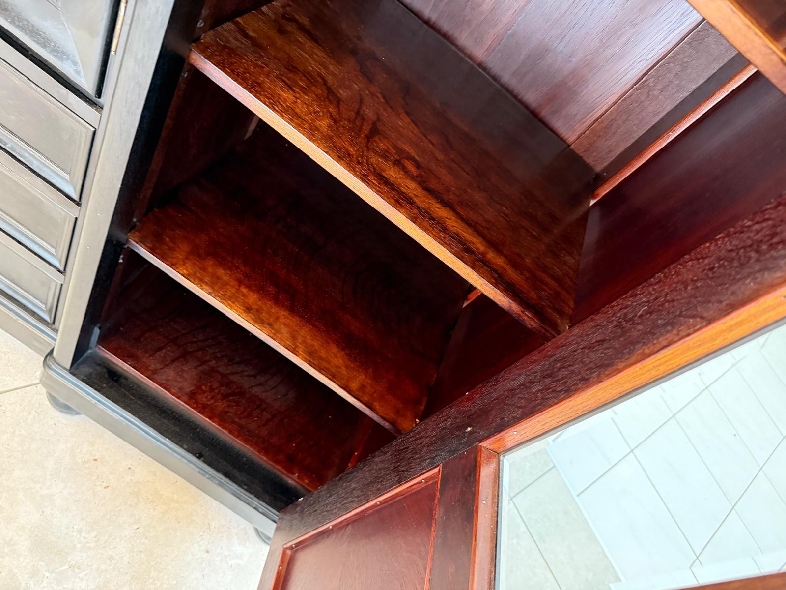 Traum Jugendstil Bücherschrank Büchervitrine Vitrine G1917