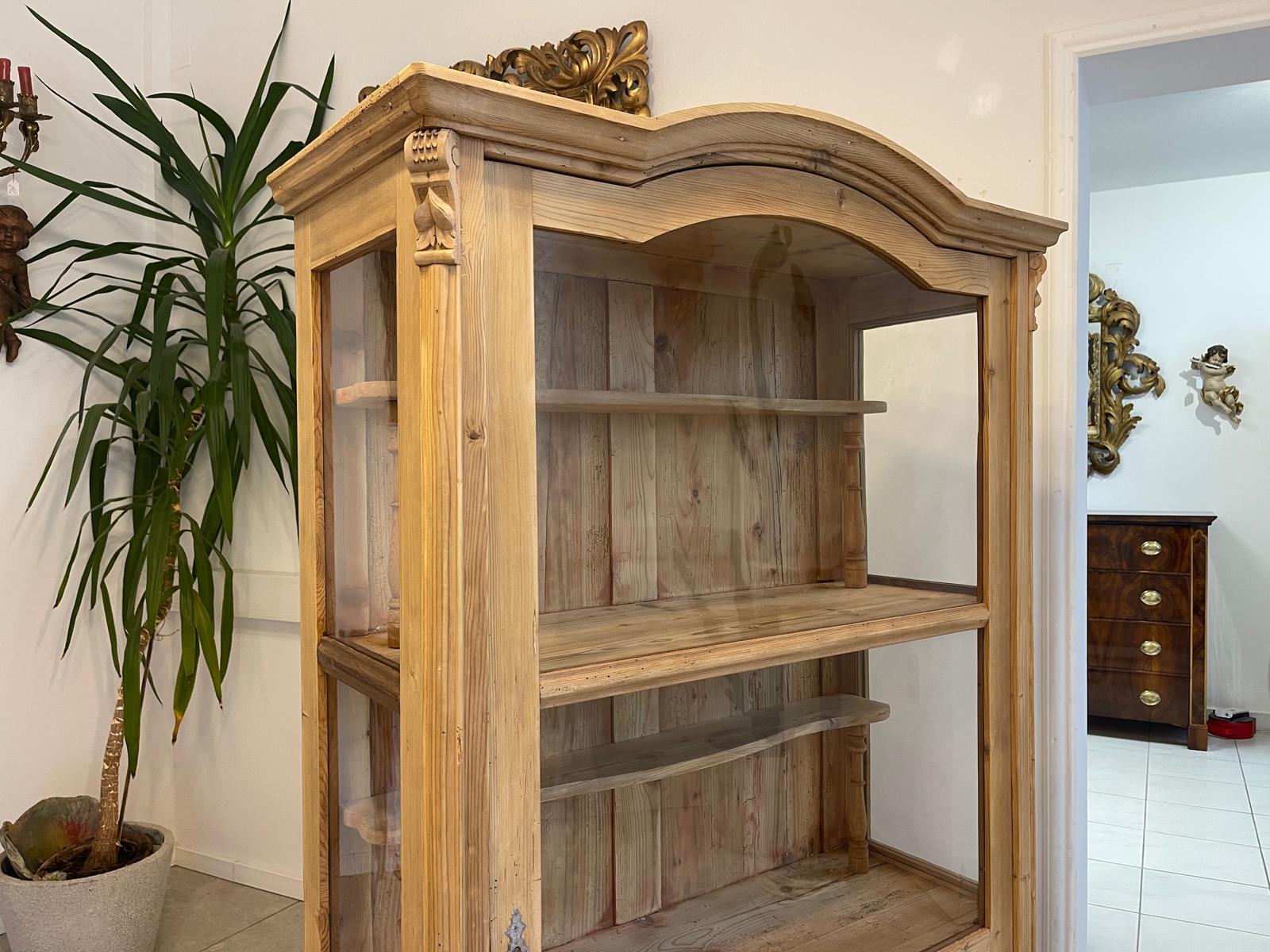 Originale Gründerzeit Bauernvitrine Bauernschrank Bauernvitrine G1059