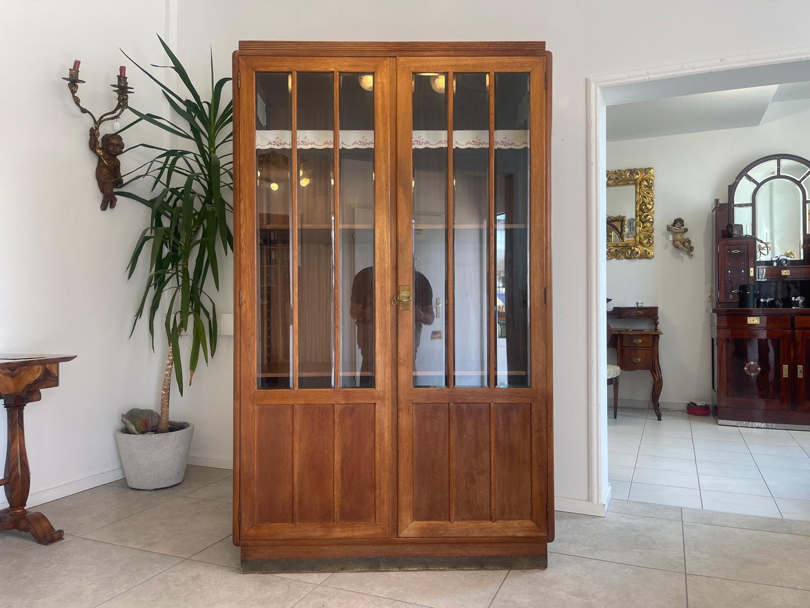 Originale Jugendstil Vitrine Bücherschrank Glasschrank G1600