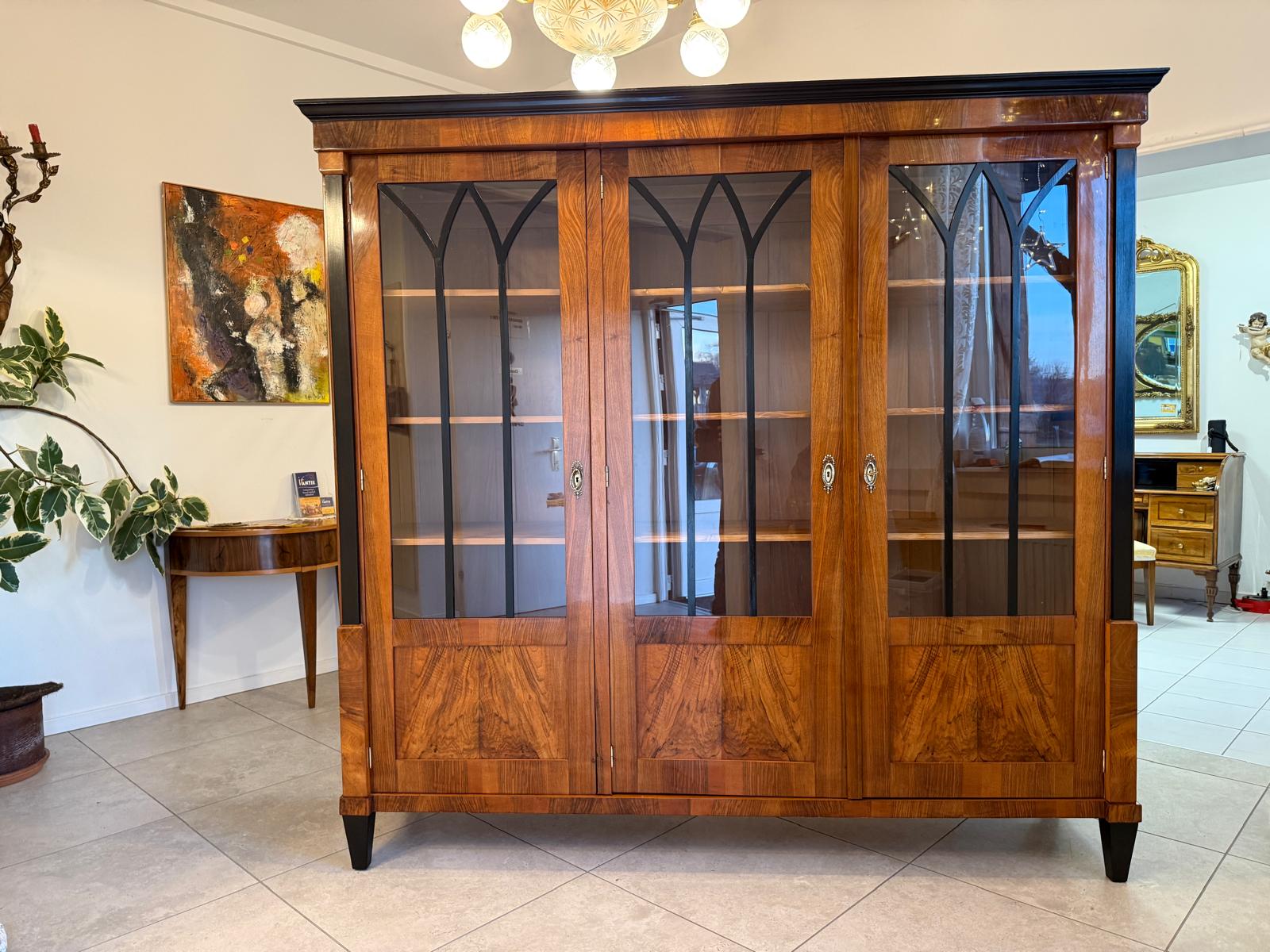SALE Restaurierte Biedermeier Vitrine Bücherschrank ANTIQUITÄT G2352