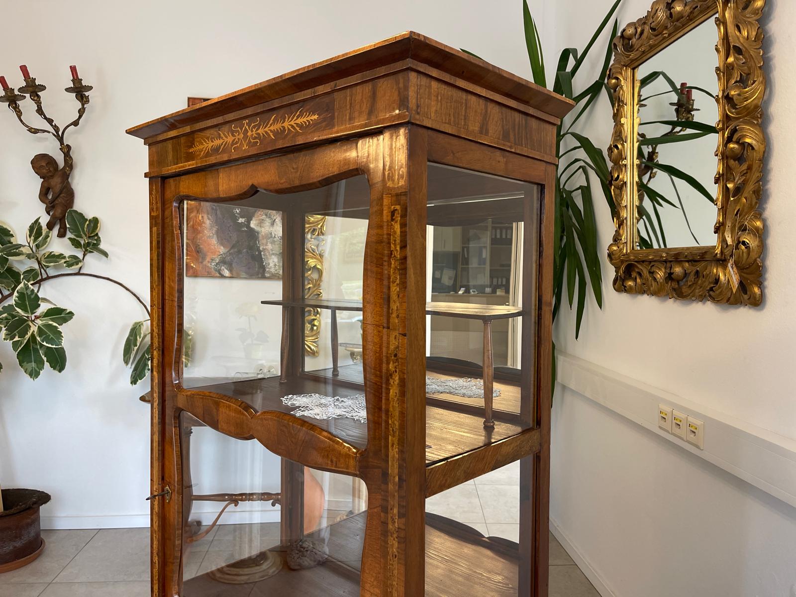 Originale Biedermeier Vitrine Glasschrank Antiquität Bücherschrank G1674