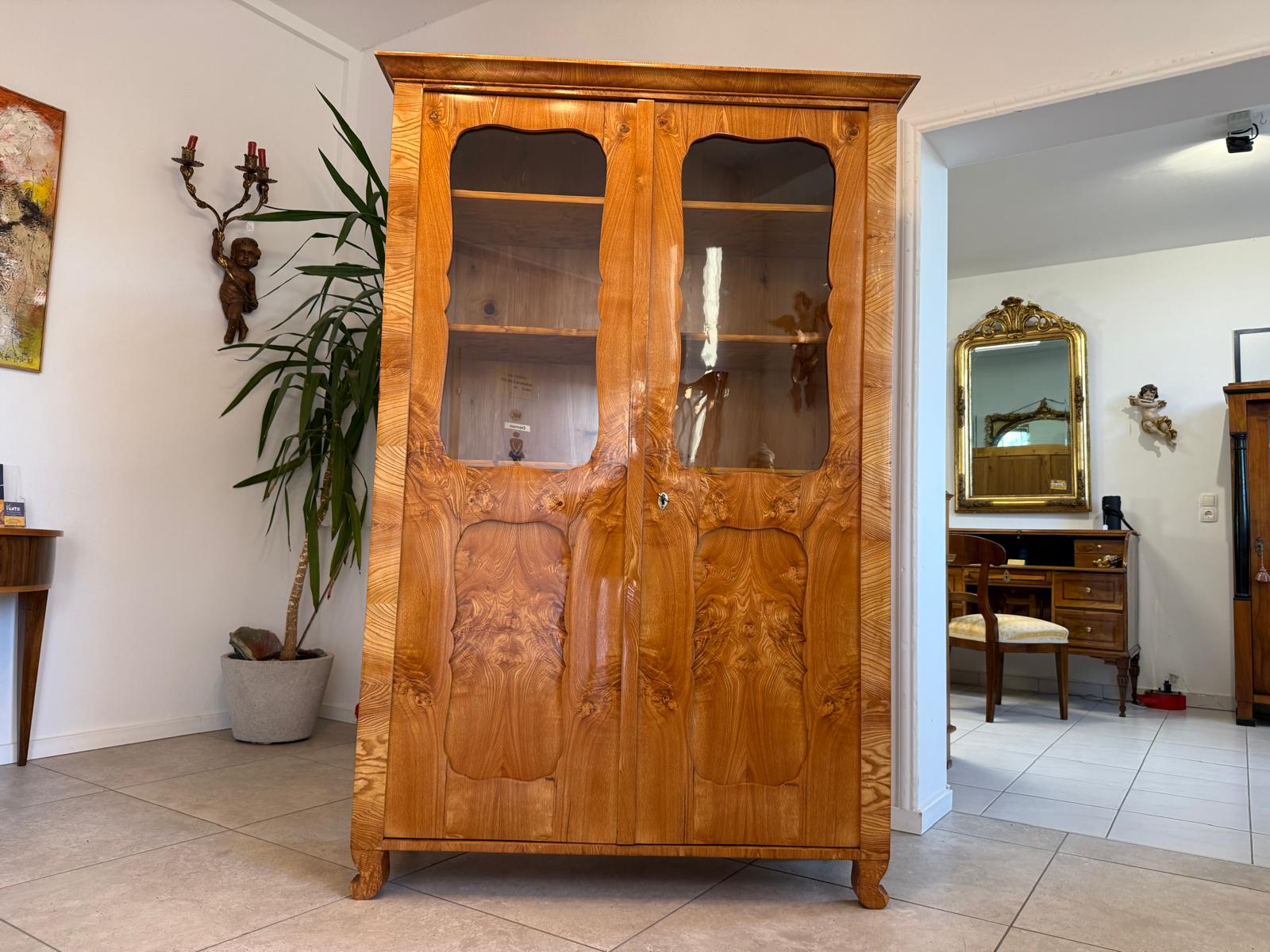 Sale Restaurierte Biedermeier Vitrine Bücherschrank Glasschrank G2351
