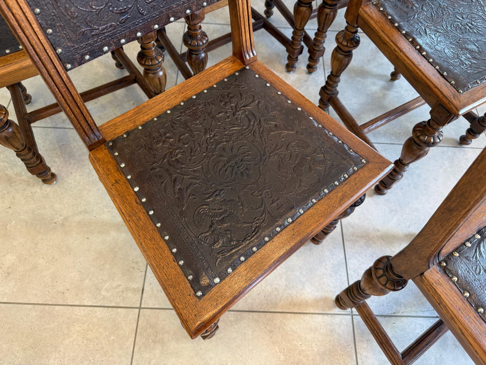 Gründerzeit Sessel Stuhlgruppe 6er Set aus 1875 D2807